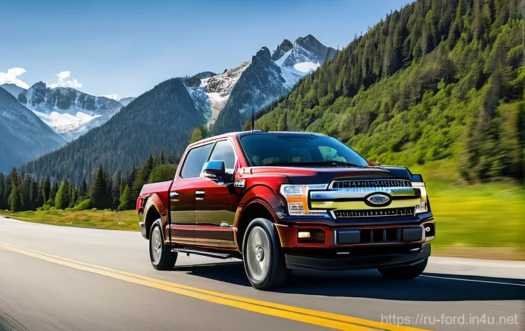 포드 F 150 하이브리드 연비 테스트 - **A Majestic Highway Journey with the F-150 PowerBoost Hybrid**
A wide-angle shot of a powerful ...